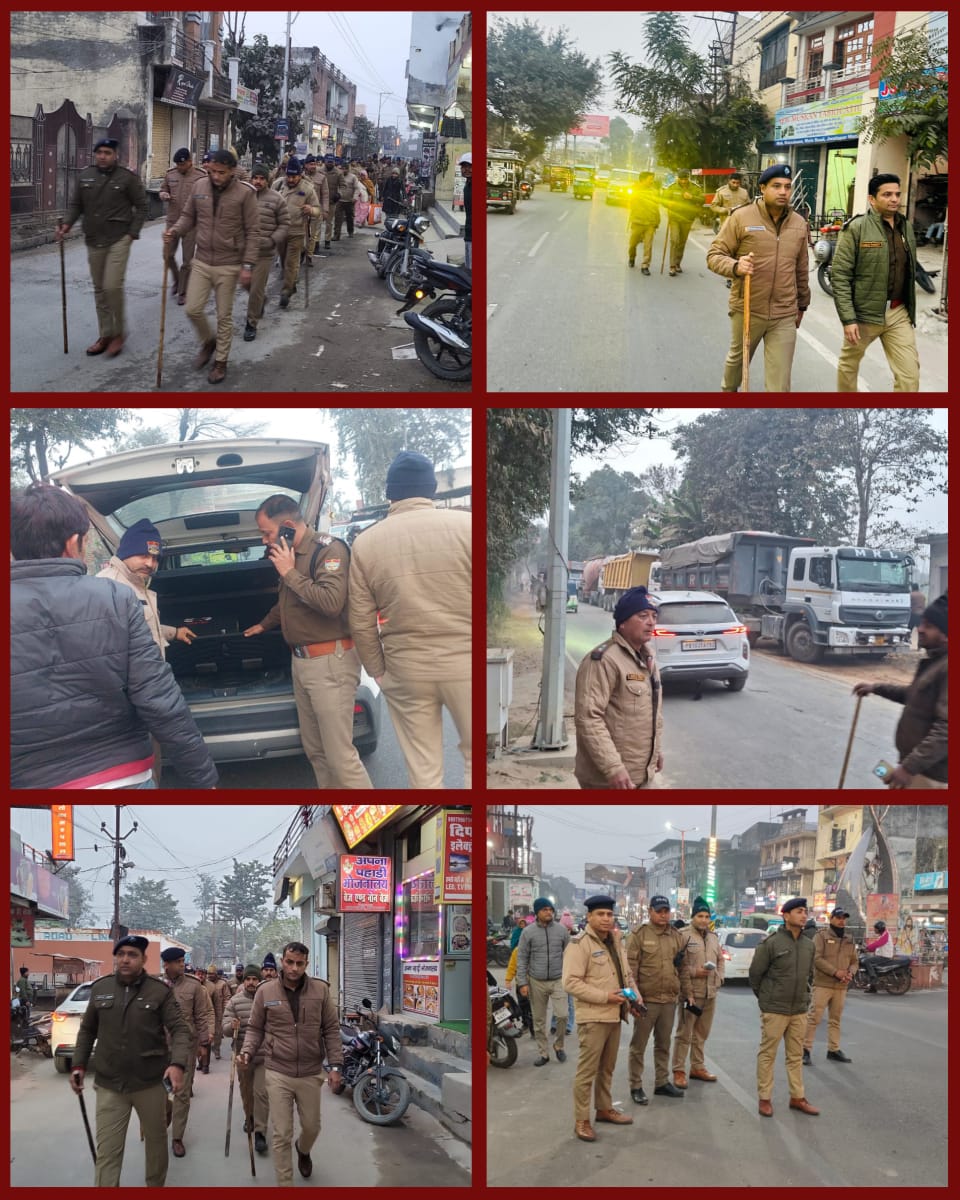 नए साल पर हुड़दंग पर रोक एसएसपी प्रमेंद्र सिंह डोबाल के निर्देशन में पूरे जिले में सघन चेकिंग’ अभियान चलाया जा रहा है।