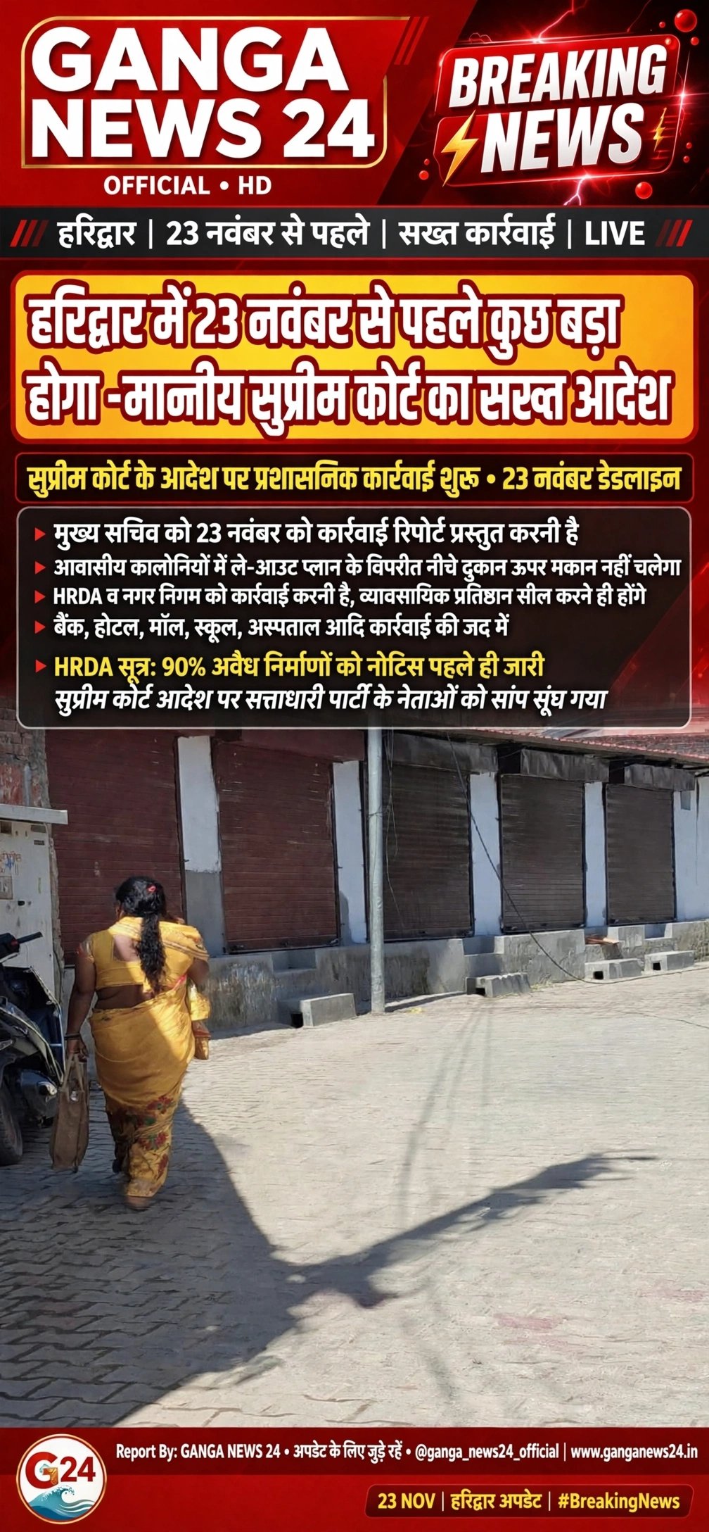 हरिद्वार में 23 नवंबर से पहले कुछ बड़ा होगा – माननीय सुप्रीम कोर्ट का सख्त आदेश!